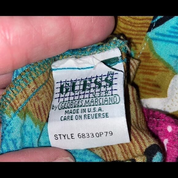 Vintage Guess by‎ Georges Marciano Hawaiian Fish print Retro Button Down - Picture 10 of 10